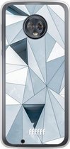 Motorola Moto G6 Hoesje Transparant TPU Case - Mirrored Polygon #ffffff