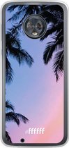 Motorola Moto G6 Hoesje Transparant TPU Case - Sunset Palms #ffffff