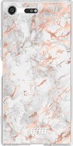 Sony Xperia XZ Premium Hoesje Transparant TPU Case - Peachy Marble #ffffff