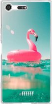Sony Xperia XZ Premium Hoesje Transparant TPU Case - Flamingo Floaty #ffffff