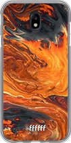 6F hoesje - geschikt voor Samsung Galaxy J7 (2017) -  Transparant TPU Case - Magma River #ffffff