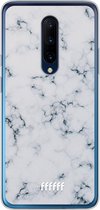 OnePlus 7 Pro Hoesje Transparant TPU Case - Classic Marble #ffffff