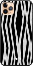 iPhone 11 Pro Max Hoesje TPU Case - Zebra Print #ffffff