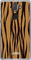 Nokia 8 Sirocco Hoesje Transparant TPU Case - Tiger Print #ffffff