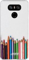 LG G6 Hoesje Transparant TPU Case - Pencils #ffffff