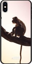 iPhone Xs Max Hoesje TPU Case - Macaque #ffffff