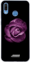 Honor Play Hoesje Transparant TPU Case - Purple Rose #ffffff