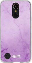 LG K10 (2017) Hoesje Transparant TPU Case - Lilac Marble #ffffff