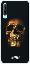 Huawei P Smart Pro Hoesje Transparant TPU Case - Gold Skull #ffffff