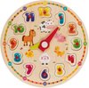 Afbeelding van het spelletje Houten klokpuzzel - kids - vanaf 1 jaar - hout - fsc hout - vormenpuzzel - cijfers - leren - educatief