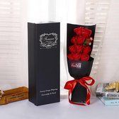 Boeket rozen van geurige Zeep Rozenblaadjes Bad - Cadeautje voor haar vrouw dames oma moeder- Bloemen - Anniversary gift - ROOD- Valentijn cadeau- Valentijn- Valentijn cadeau voor Haar- Valentijn cadeau voor hem- Valentijns cadeau-