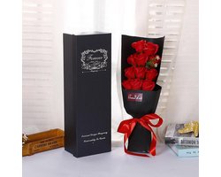 Boeket rozen van geurige Zeep Rozenblaadjes Bad - Cadeautje voor haar vrouw dames oma moeder- Bloemen - Anniversary gift - ROOD- Valentijn cadeau- Valentijn- Valentijn cadeau voor Haar- Valentijn cadeau voor hem- Valentijns cadeau-