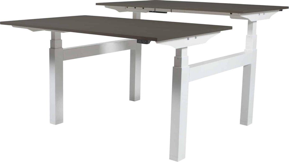 Zit Sta Bureau (2pp) - Elek 160x80/80 robson - wit frame