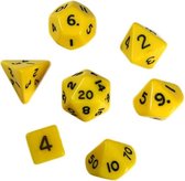 Polydice set 7 stuks - Polyhedral dobbelstenen set  | dungeons and dragons dnd dice| D&D  Pathfinder RPG| Geel
