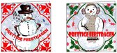 Kerstkaarten - Sneeuwpoppen - feestdagen - kerstkaarten - feestdagenkaarten - voordeelpakken - kerstkaarten met enveloppen  - kerst - 10 st