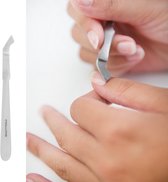 BeautyTools Bokkepootje - Voor het Achteruit Duwen van Nagelriemen - Enkelzijdig - Platte Handgreep - INOX (13 cm) (NP-2014)