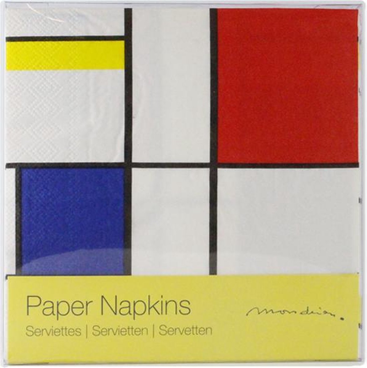 Papieren servetten, Mondriaan
