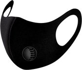 wasbaar mondkapje met adem ventiel filter zeer comfortabel Neopreen/Scuba zeer goede kwaliteit,niet medisch mondmasker,zwart