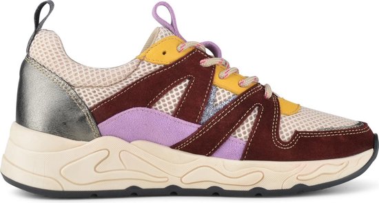 PS Poelman Minion Dames Suède Leren Runner Sneakers met Glitter Details -  Bordeaux | bol.com