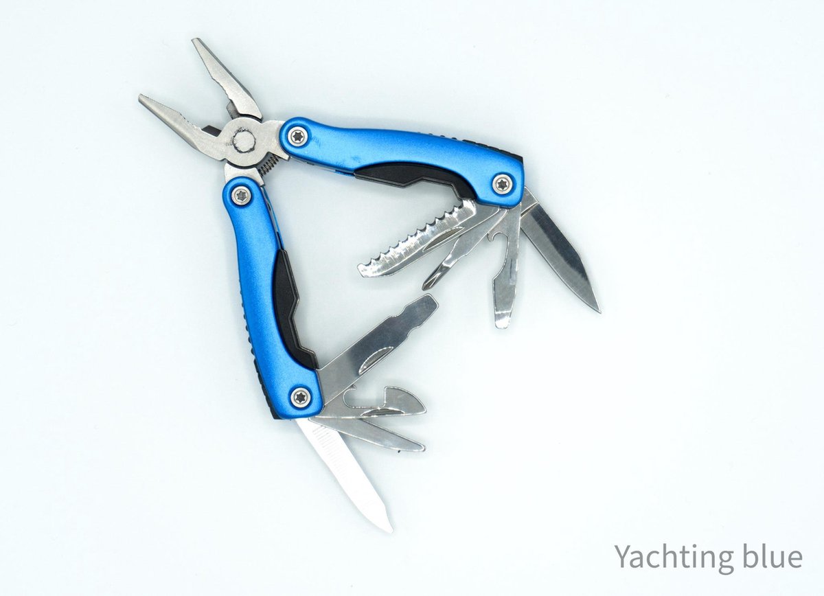 Multitool - zakmes - 11 functies - inclusief gratis opbergtasje - repareren op reis - outdoor multitool - kado heren -