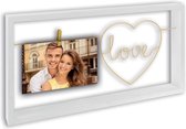 ZEP - Romantische Fotolijst Joanna met de tekst 'love' voor foto 10x15 afmeting 42x22 cm - LC166