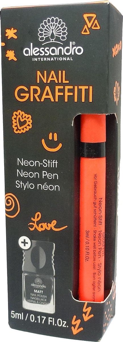 Goedkoopste Alessandro Graffiti Neon Pen Orange / Oranje set