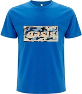 Oasis Heren Tshirt -L- Camo Logo Blauw