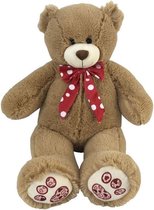 Cuddly Toys Braet Brown Beer with Red/White Bow 130cm