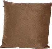 SIERKUSSEN HAIRY COGNAC | MAAT 40X40XH6 CM | TEXTIEL