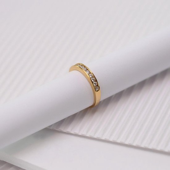 Bague en argent or avec zircone Swarovski