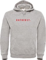 Kerst hoodie grijs Kutkerst - soBAD. | Kersttrui soBAD. | kerstsweaters volwassenen | kerst hoodie volwassenen | Kerst outfit | Foute kerst truien