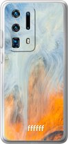 Huawei P40 Pro+ Hoesje Transparant TPU Case - Fire Against Water #ffffff