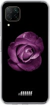 Huawei P40 Lite Hoesje Transparant TPU Case - Purple Rose #ffffff