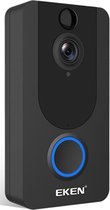 EKEN V7 HD video deurbel met camera + inclusief Oplaadbare Batterijen + Inclusief Gong + Nederlandse gebruiksaanwijzing