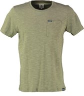 Garcia armygroen gemeleerd t-shirt - Maat L