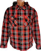 Lumberjack Motorjas Rood/Wit inclusief (uitneembare) protectie. Maat 9XL