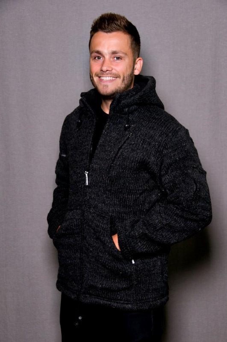 Pure Wool herenvest WJK 1323 Antraciet