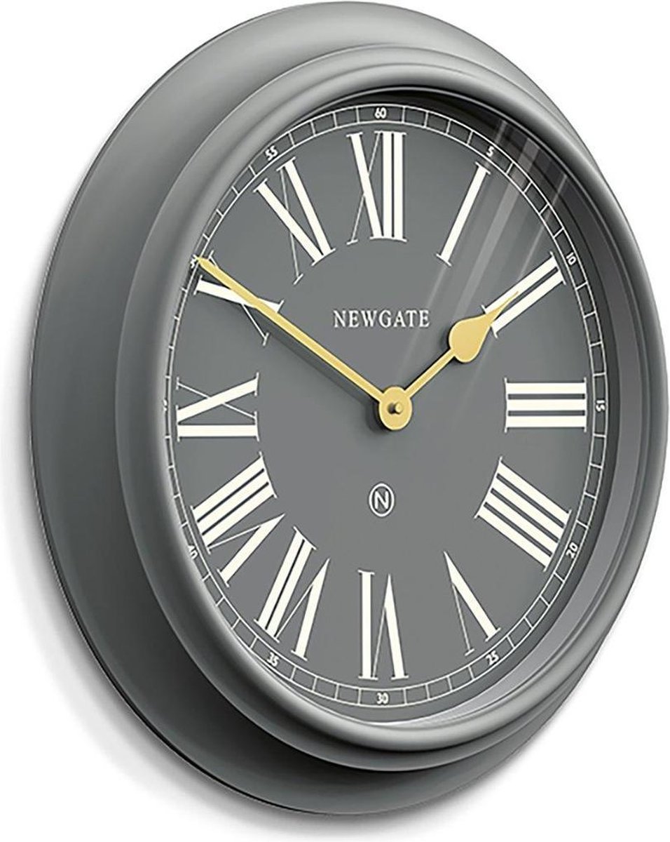 Bolcom Newgate Chocolate Shop Wandklok Grijs 50cm
