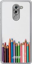 Honor 6X Hoesje Transparant TPU Case - Pencils #ffffff