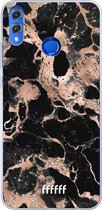Honor 8X Hoesje Transparant TPU Case - Rose Gold Marble #ffffff