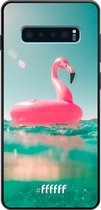 Samsung Galaxy S10 Plus Hoesje TPU Case - Flamingo Floaty #ffffff