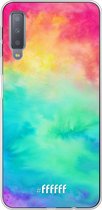 Samsung Galaxy A7 (2018) Hoesje Transparant TPU Case - Rainbow Tie Dye #ffffff