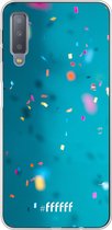 Samsung Galaxy A7 (2018) Hoesje Transparant TPU Case - Confetti #ffffff