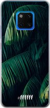Huawei Mate 20 Pro Hoesje Transparant TPU Case - Palm Leaves Dark #ffffff