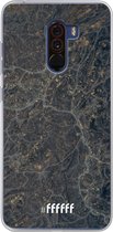 Xiaomi Pocophone F1 Hoesje Transparant TPU Case - Golden Glitter Marble #ffffff