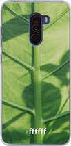 Xiaomi Pocophone F1 Hoesje Transparant TPU Case - Leaves Macro #ffffff