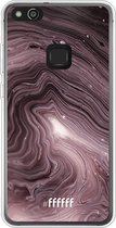 Huawei P10 Lite Hoesje Transparant TPU Case - Purple Marble #ffffff