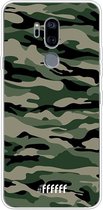 LG G7 ThinQ Hoesje Transparant TPU Case - Woodland Camouflage #ffffff