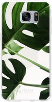 Samsung Galaxy S7 Hoesje Transparant TPU Case - Tropical Plants #ffffff