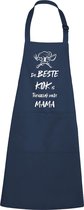 mijncadeautje - luxe schort - De beste kok is toevallig mijn MAMA - blauw/navy